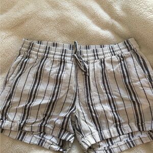Old Navy Black and White Striped Shorts